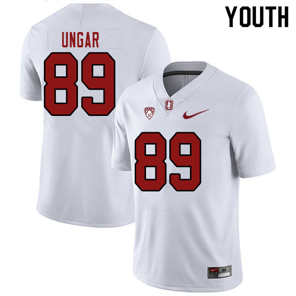 Youth #89 Lukas Ungar Stanford Cardinal College Football Jerseys Sale-White